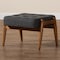 Baxton Studio Jeanine Japandi Dark Grey Fabric and Walnut Brown Finished Wood Ottoman Footstool 233-13168-ZORO - alternate 2